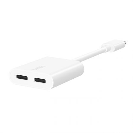 Adaptateur USB-C vers 2 x USB-C blanc